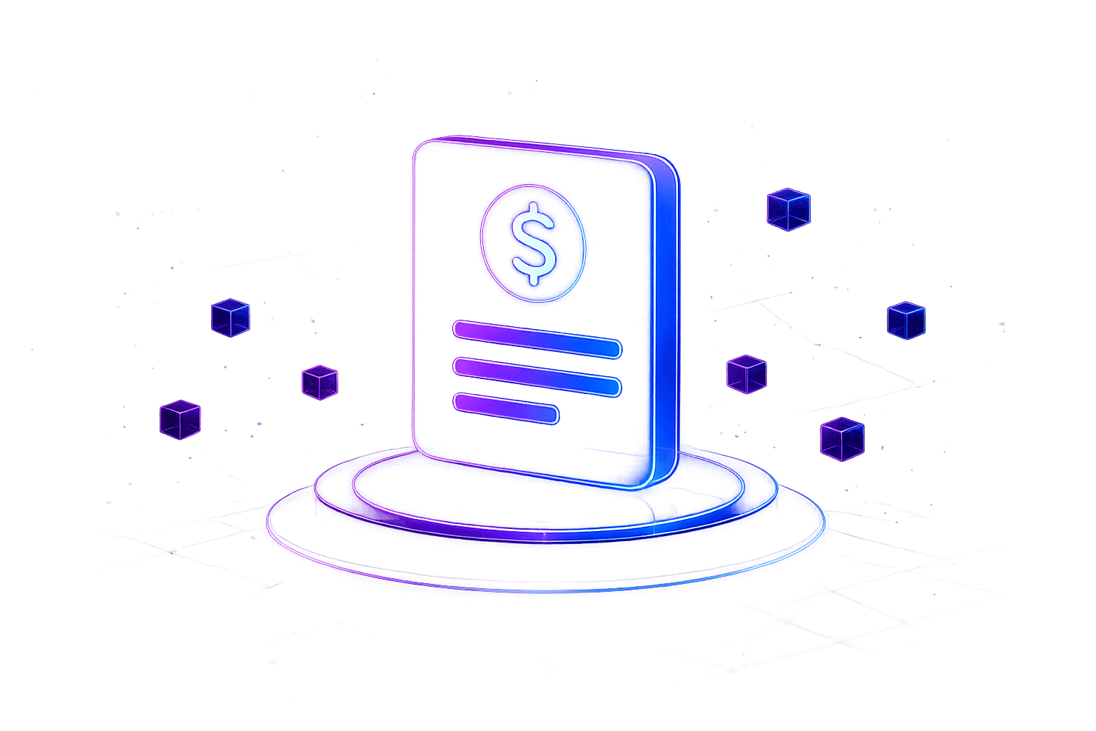Futuristic pricing illustration